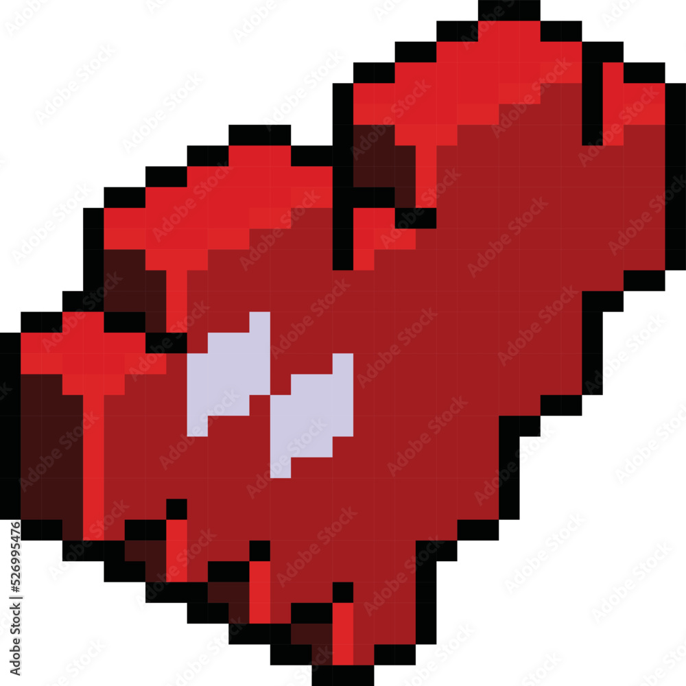 Vector Red heart cartoon isometric pixel art. Old school retro game design. Vector Red heart cartoon isometric pixel art. Old school retro game design.
