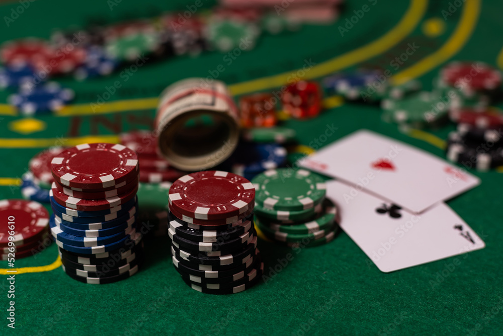 Fototapeta premium A Casino Black Jack table