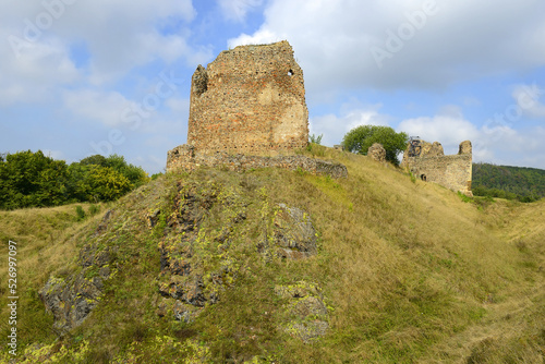 Ruins of medieval castle Lichnice in Iron Mountains, Czech Republic. photo