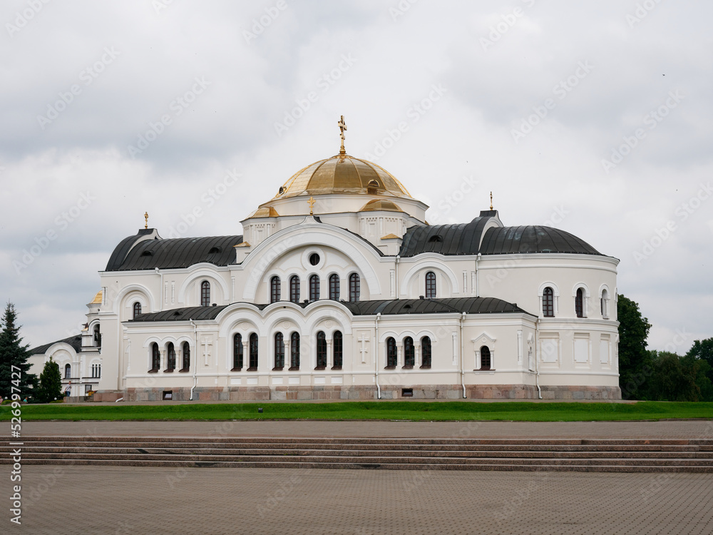 BREST, BELARUS - August 17, 2022: Architectural monument of the Second World War - Brest Fortress. St. Nicholas Garrison Cathedral