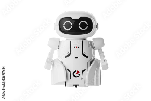 Obraz na płótnie Modern design ai robot, isolated on white background