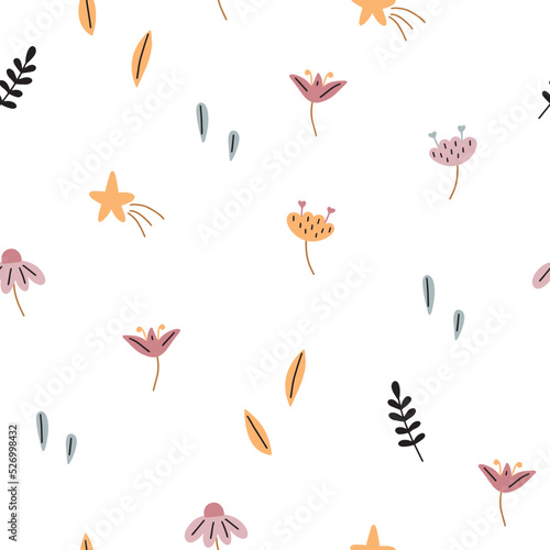 vector illustration with colorful plants  pattern. for fabric  packaging  textile  wallpaper  apparel.