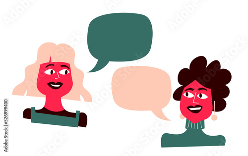 women chatting friendly