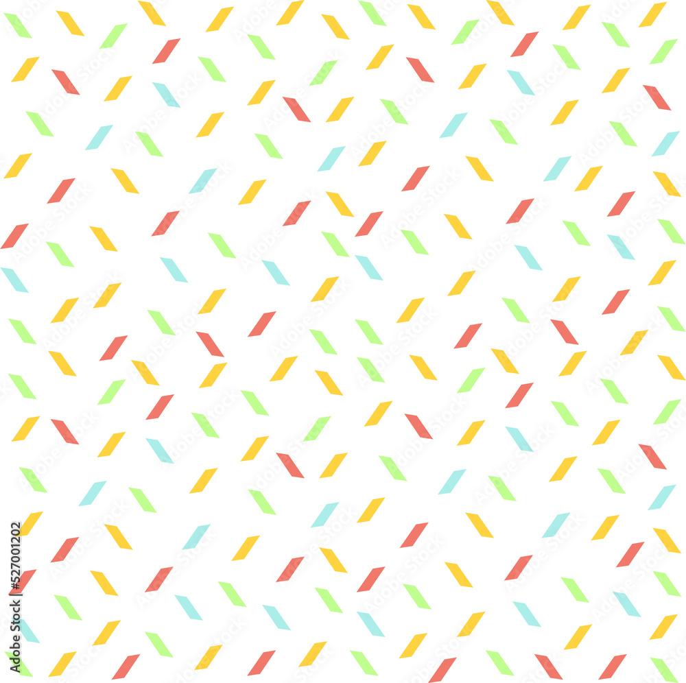 Memphis seamless pattern design with colorful confetti on a transparent background Memphis seamless pattern design with colorful confetti on a transparent background