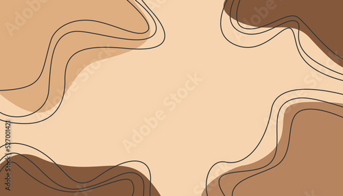editable abstract brown wave vector background with modern style
