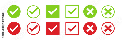 Check mark icon set.