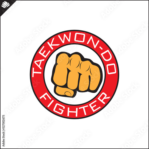 Emblem of taekwondo, karate for the club. Vector. photo