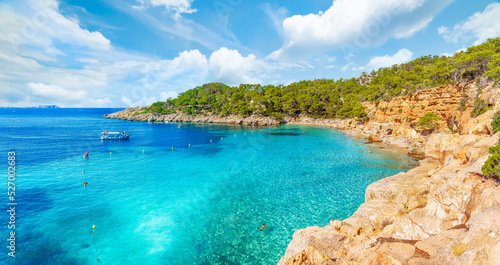 Landscape with Cala Saladeta, Ibiza islands, Spain © Balate Dorin