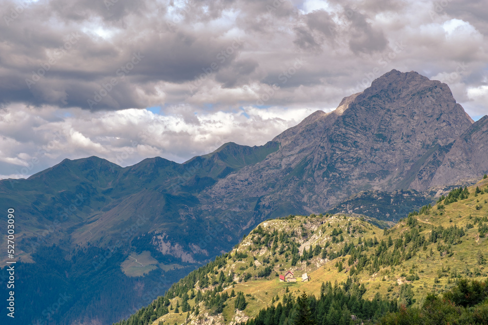 Fototapeta premium Summer day trekking in the Carnic Alps, Friuli Venezia-Giulia, Italy