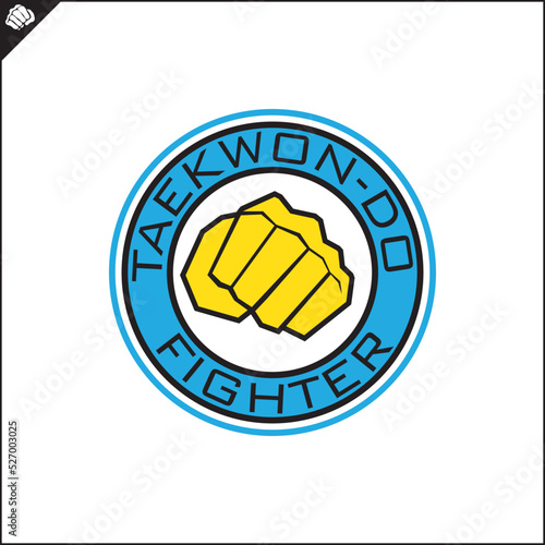 Emblem of taekwondo, karate for the club. Vector.