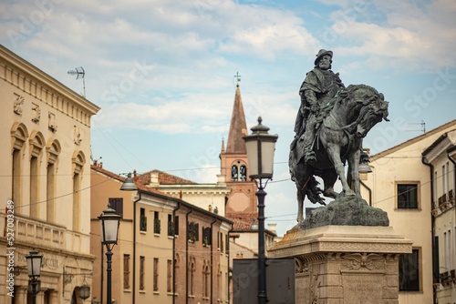 Garibaldi statue with horse in Rovigo in Italy