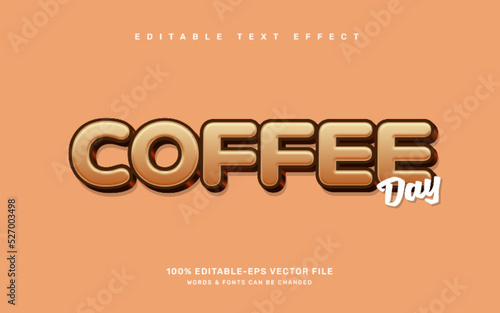 Coffee Day editable text effect template