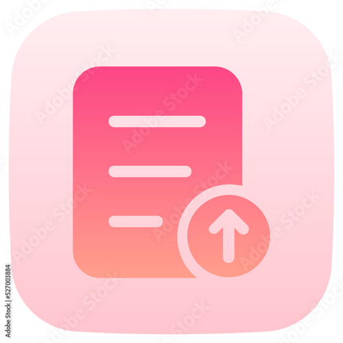 upload file flat gradient icon