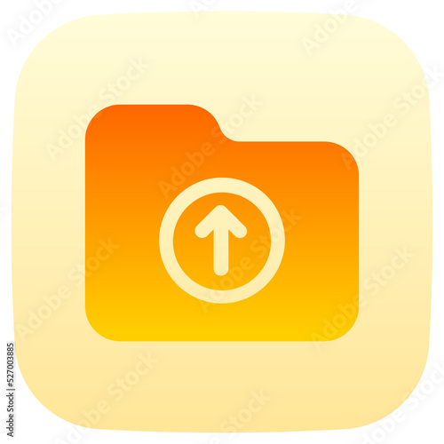 upload folder flat gradient icon