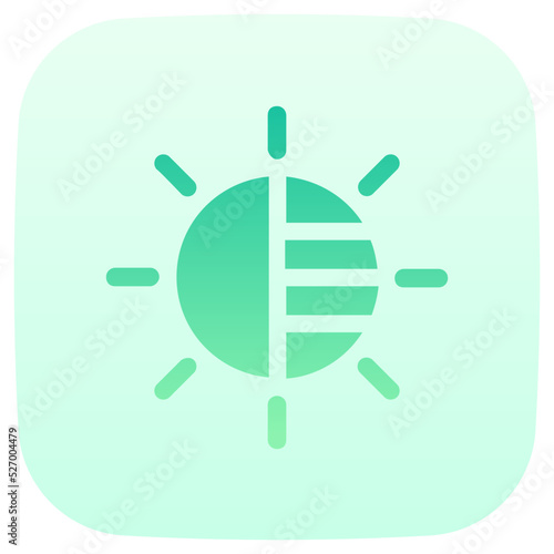 brightness flat gradient icon