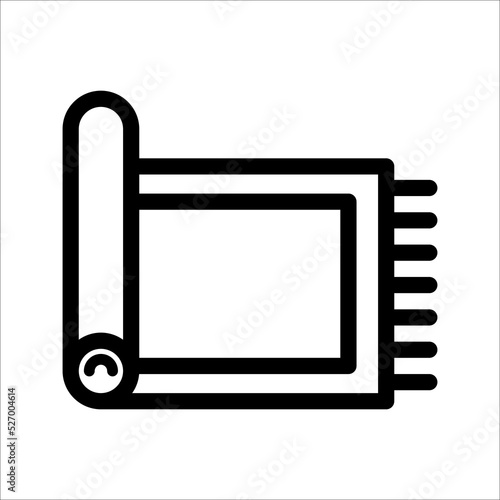 Prayer rug icon on white background. Traditional Islamic Background