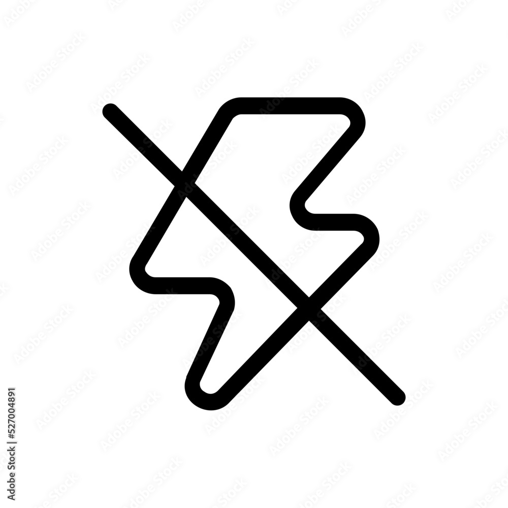 no flash line icon no flash line icon