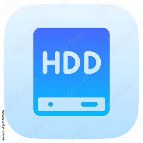 hdd flat gradient icon