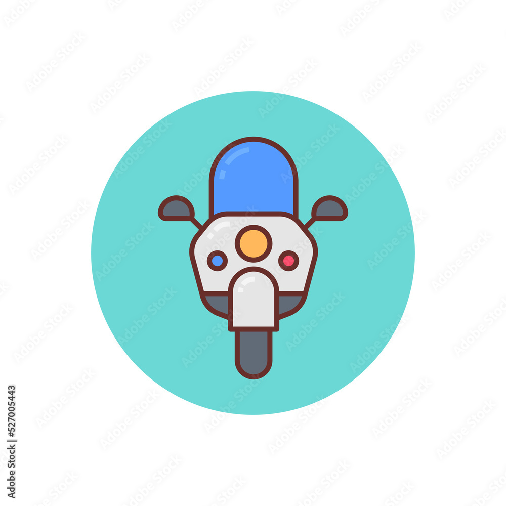 Police Motorcycle icon in vector. Logotype
