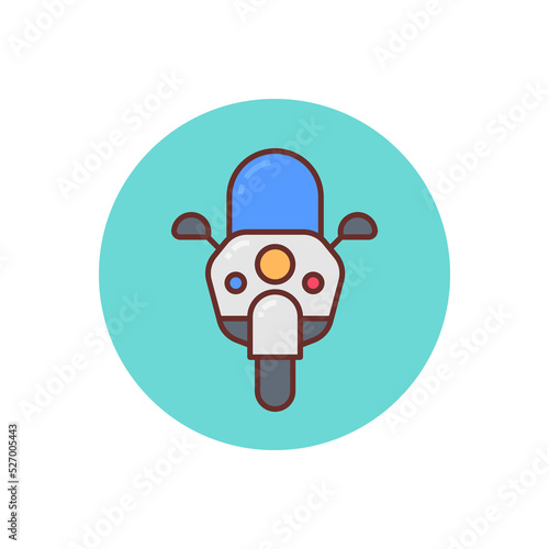Police Motorcycle icon in vector. Logotype