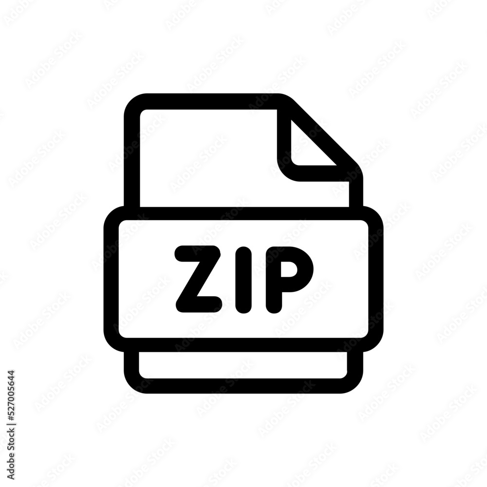 zip file line icon