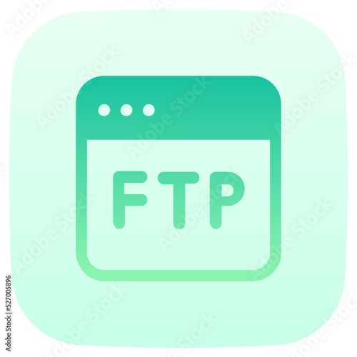 browser flat gradient icon