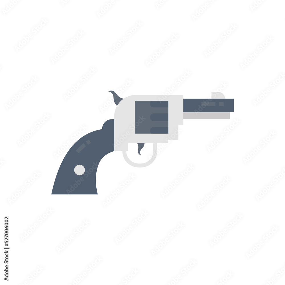 Revolver icon in vector. Logotype