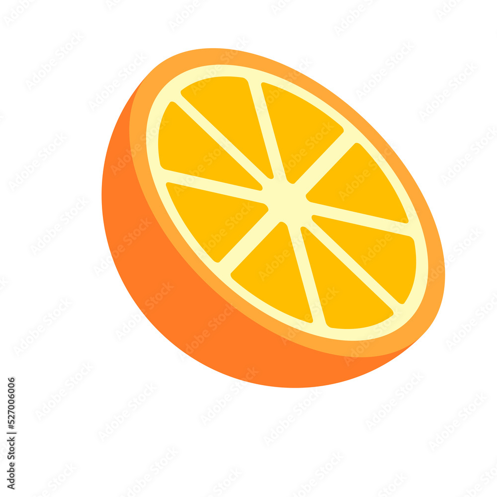 Orange,Organic fruit. Cartoon style. on a white background Vector illustration Orange,Organic fruit. Cartoon style. on a white background Vector illustration