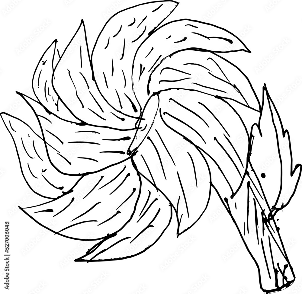 Hand drawn sketch of flowers, wild flowers Hand drawn sketch of flowers, wild flowers