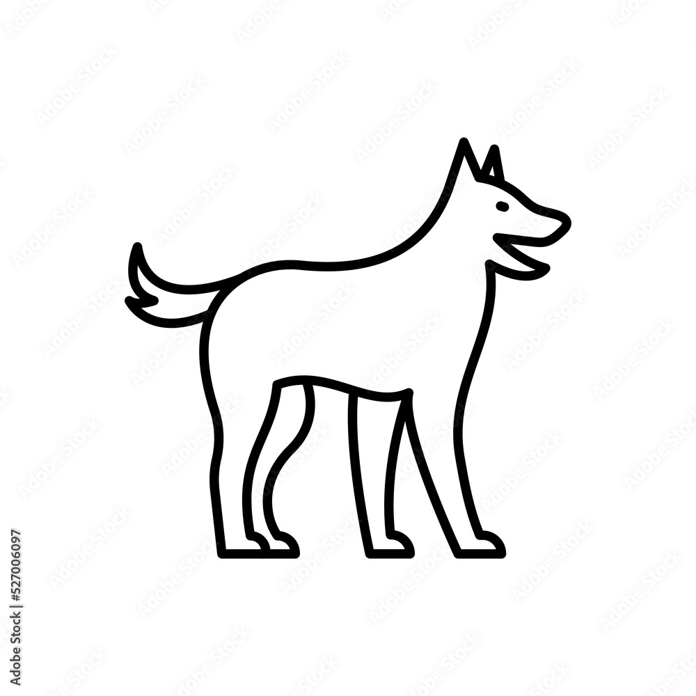 K9 (Police Dog) icon in vector. Logotype