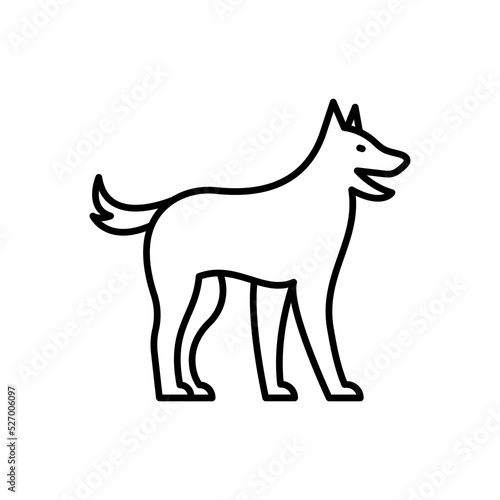 K9  Police Dog  icon in vector. Logotype