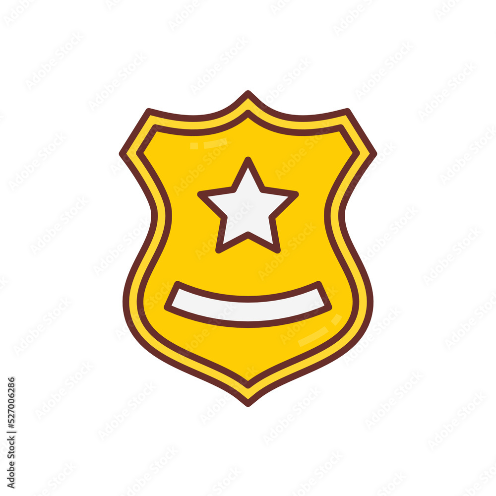 Police Badge icon in vector. Logotype