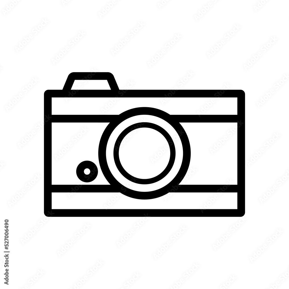 camera icon design. simple illustration of music application and multimedia navigation on smartphone device
