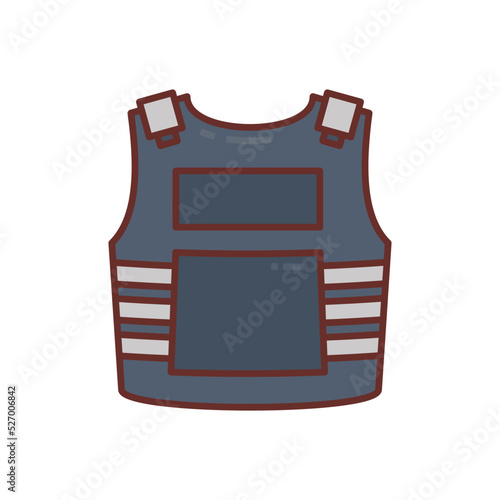 Bulletproof Vest icon in vector. Logotype