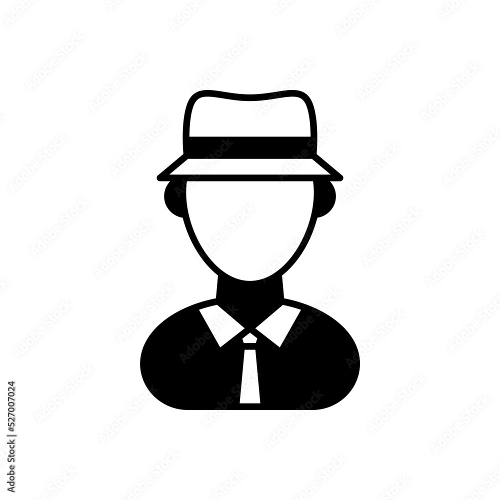 Male Detective icon in vector. Logotype