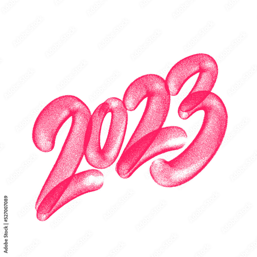 2023. Vector graffiti spray handwritten lettering text. 2023. Vector graffiti spray handwritten lettering text.