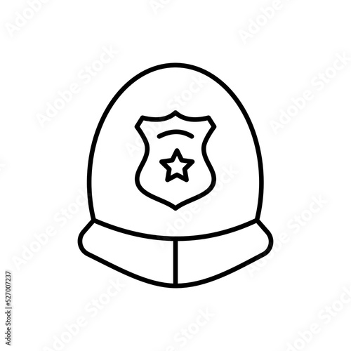 Tableau sur toile Police Helmet icon in vector. Logotype