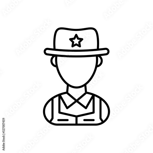 Sheriff icon in vector. Logotype