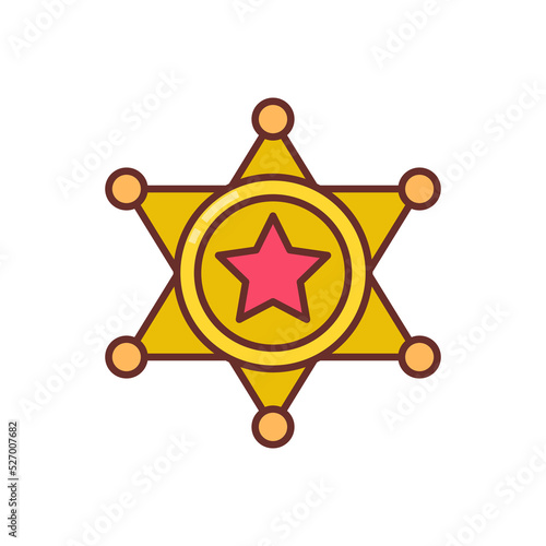Sheriff Badge icon in vector. Logotype