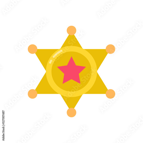 Sheriff Badge icon in vector. Logotype