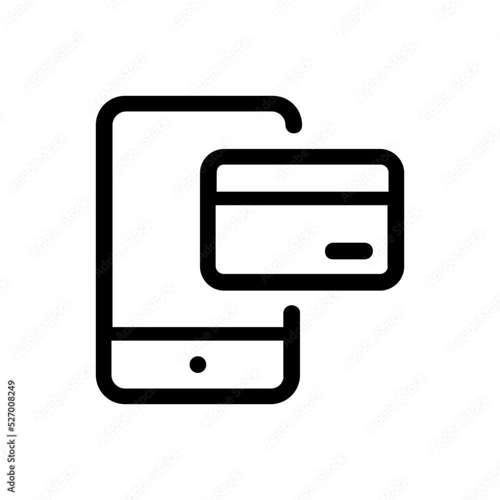 mobile banking line icon mobile banking line icon