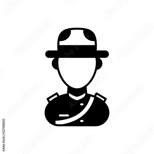 Mounted Police icon in vector. Logotype