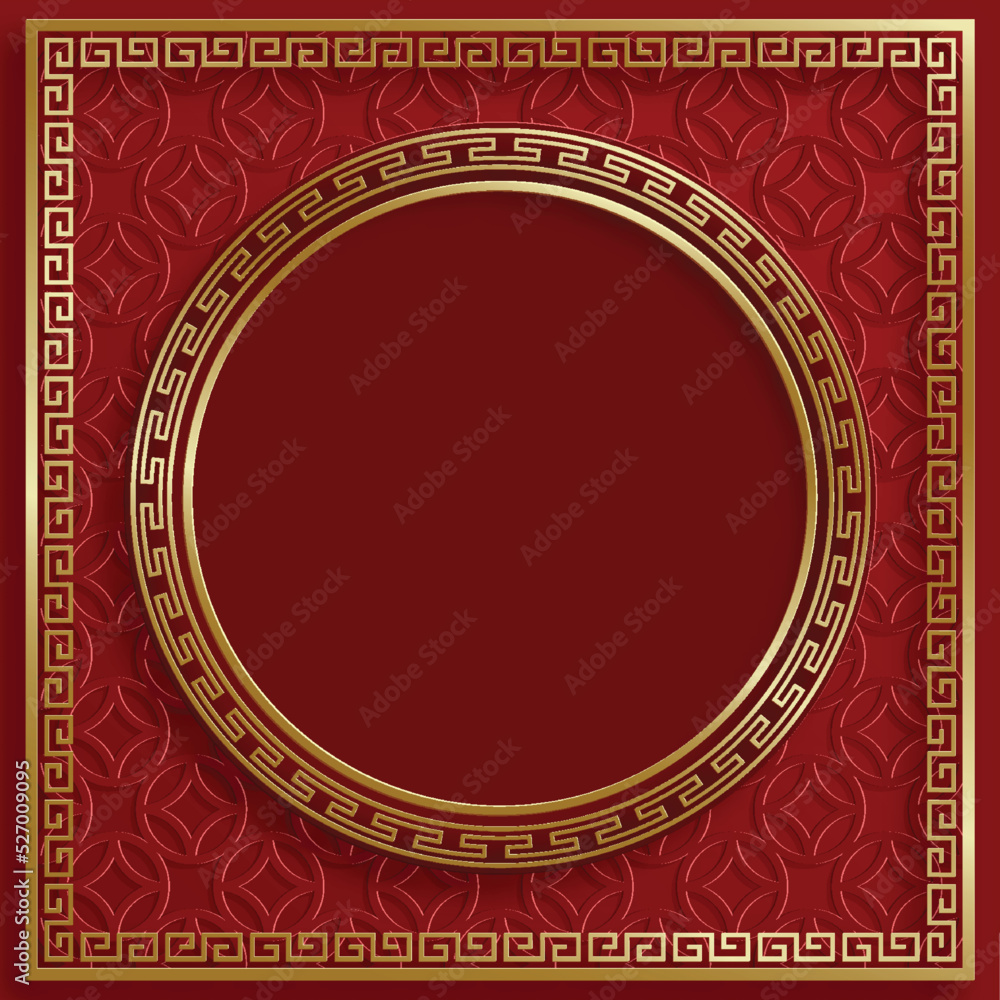 Chinese frame with oriental Asian elements Chinese frame with oriental Asian elements
