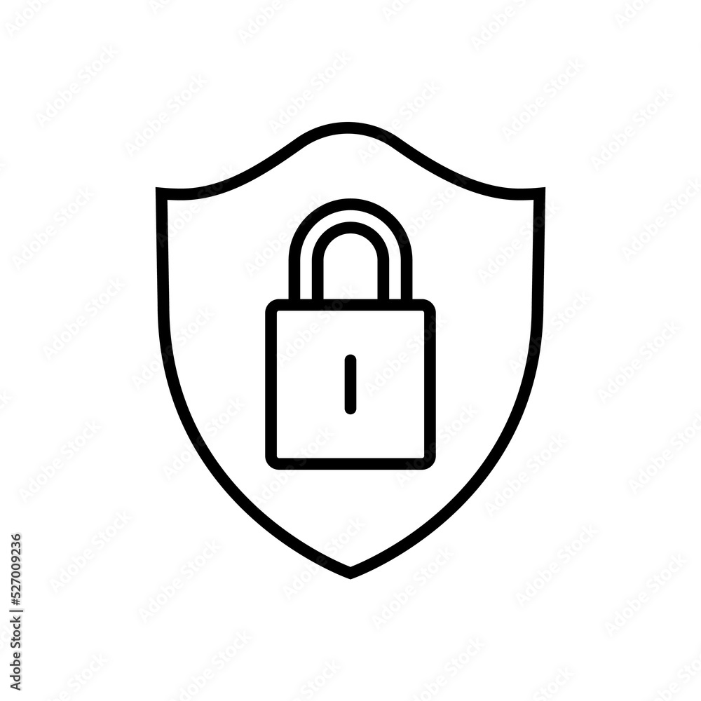 shield security protection icon design. simple illustration of a padlock for a security symbol shield security protection icon design. simple illustration of a padlock for a security symbol