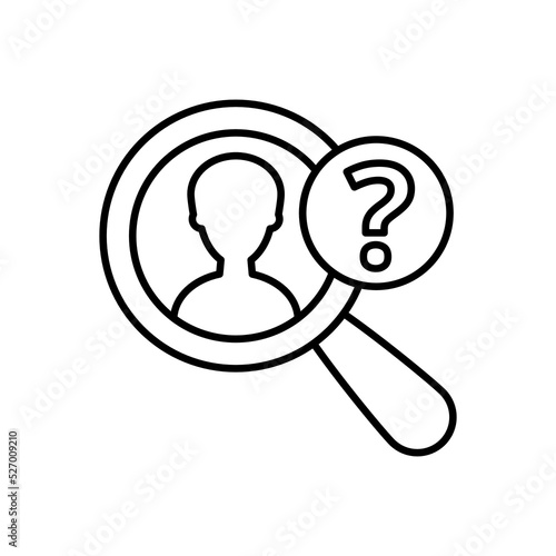 Suspect icon in vector. Logotype