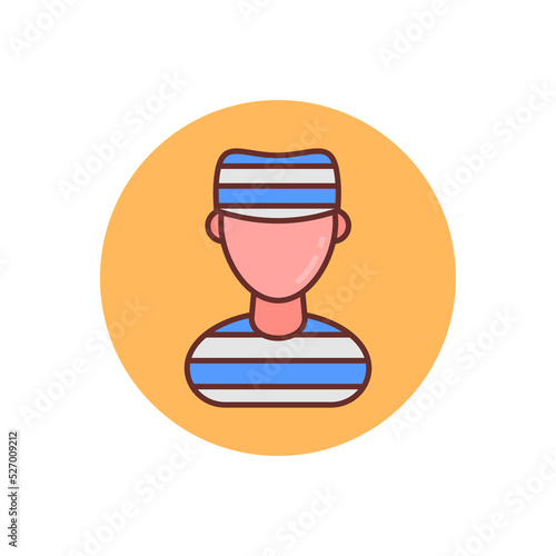 Prisoner icon in vector. Logotype