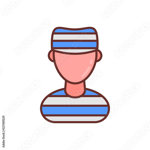 Prisoner icon in vector. Logotype