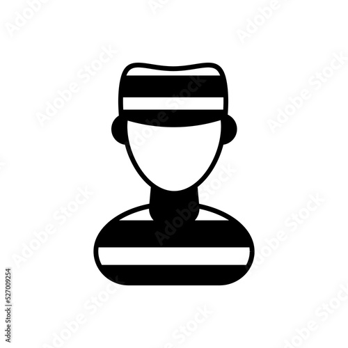 Prisoner icon in vector. Logotype