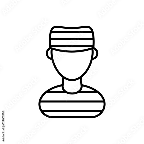 Prisoner icon in vector. Logotype