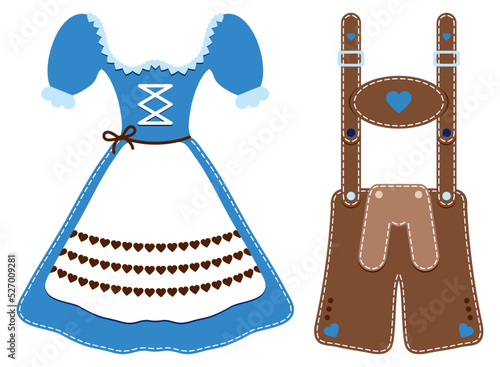 Dirndl & Lederhose Blau Braun